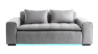 Fauteuil connect� gris clair