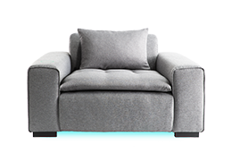 Fauteuil connect� gris clair