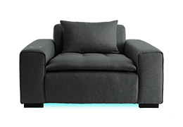 Fauteuil connect� gris clair