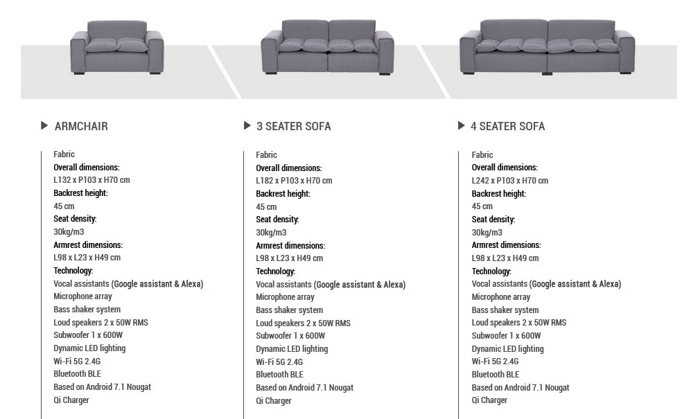 Connected sofa